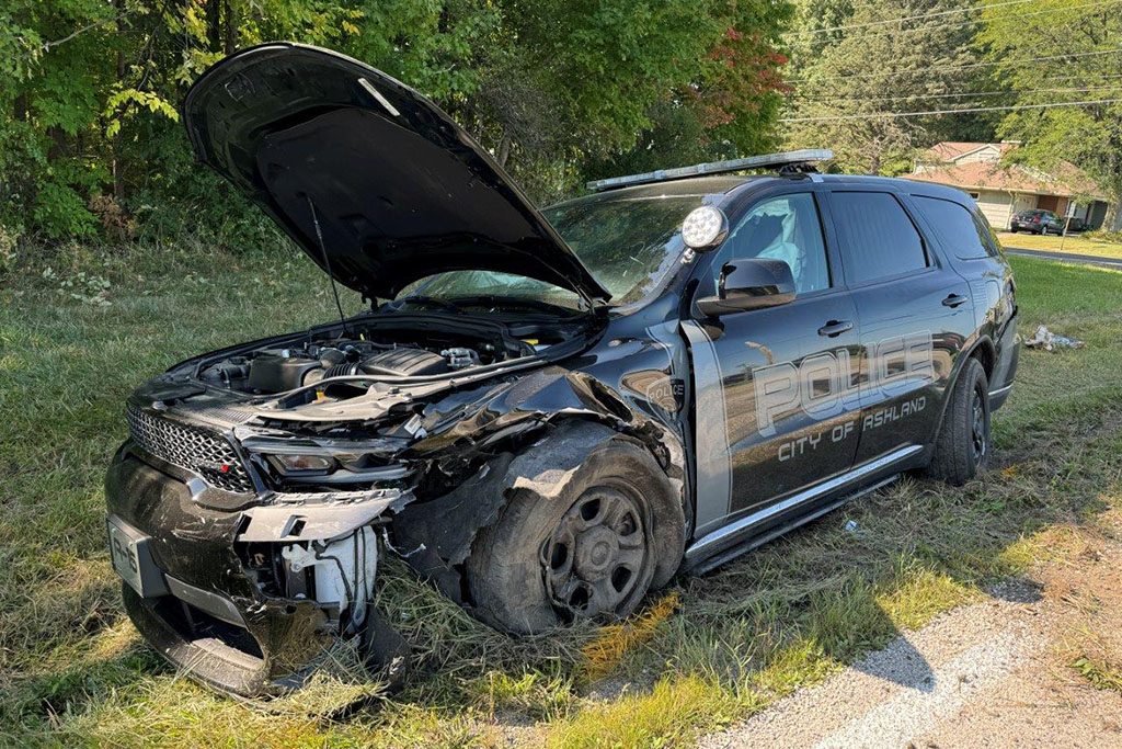 APD Cruiser Struck in This Morning’s Crash Ashland County Pictures